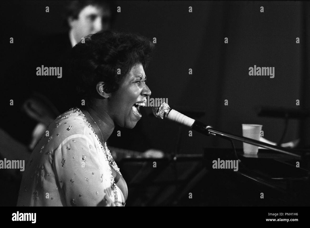 Concerto Aretha Franklin, Palais des Sports, 1977 Foto Stock