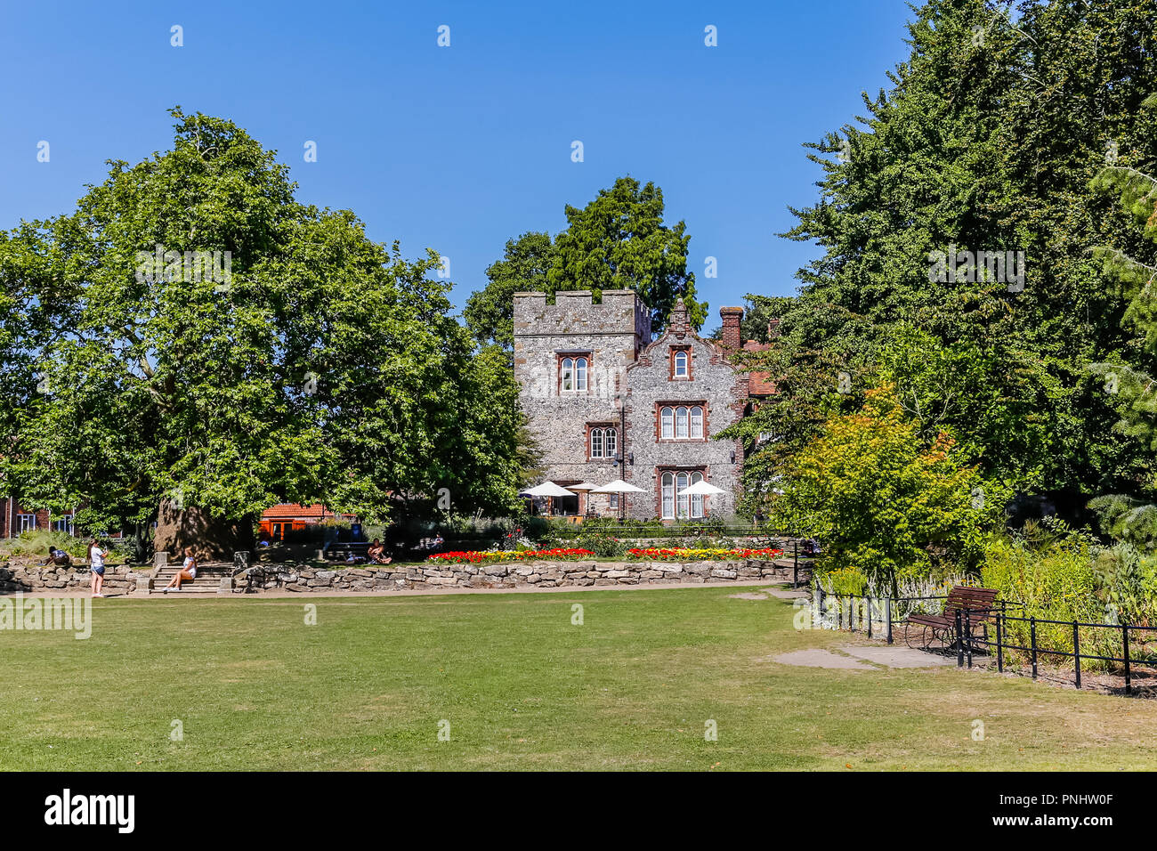 Westgate giardini in Canterbury Foto Stock