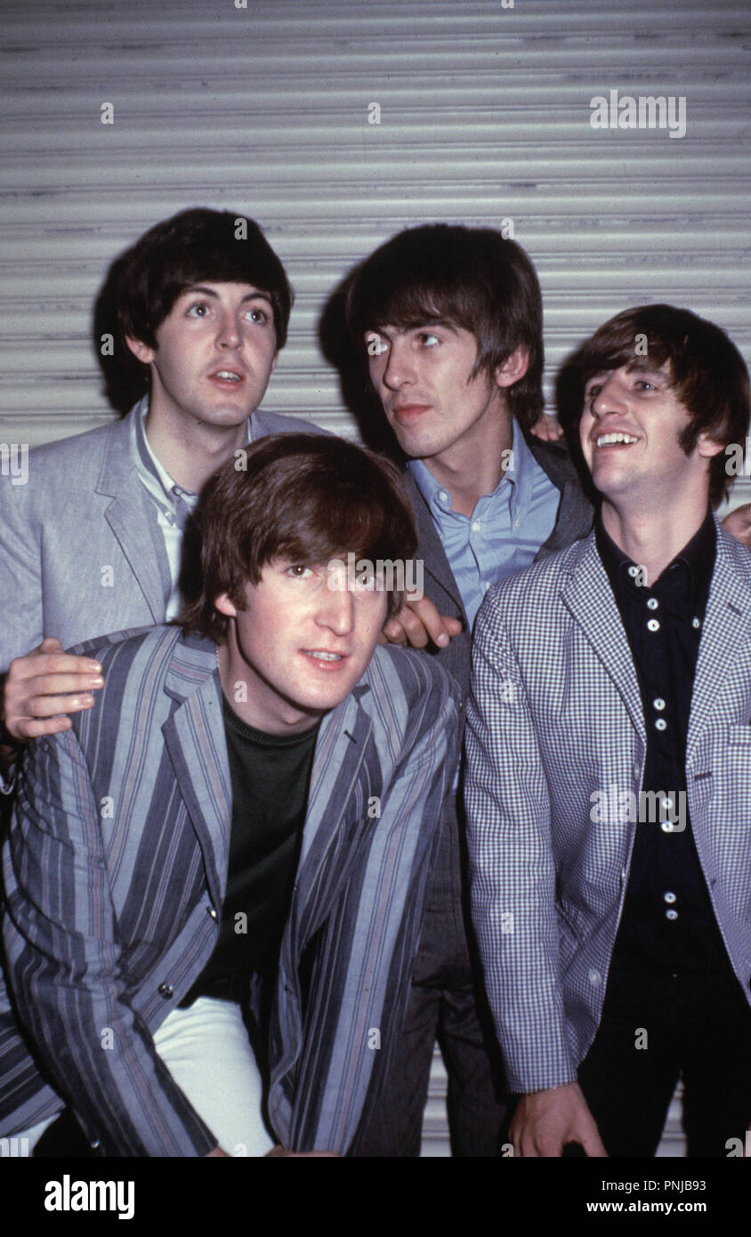 I BEATLES; Ringo Starr; George Harrison; PAUL MACCARTNEY; JOHN LENNON. 1964. Foto Stock