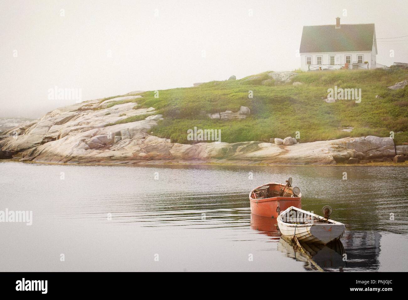 Foto da Nova Scotia, in ed intorno a Peggy's Cove, mostrando la casa di luce. Foto Stock