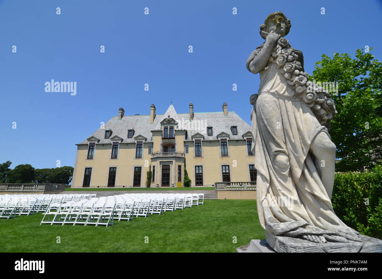 Old Westbury, nello Stato di New York. Long Island Gold Coast Mansion. Foto Stock