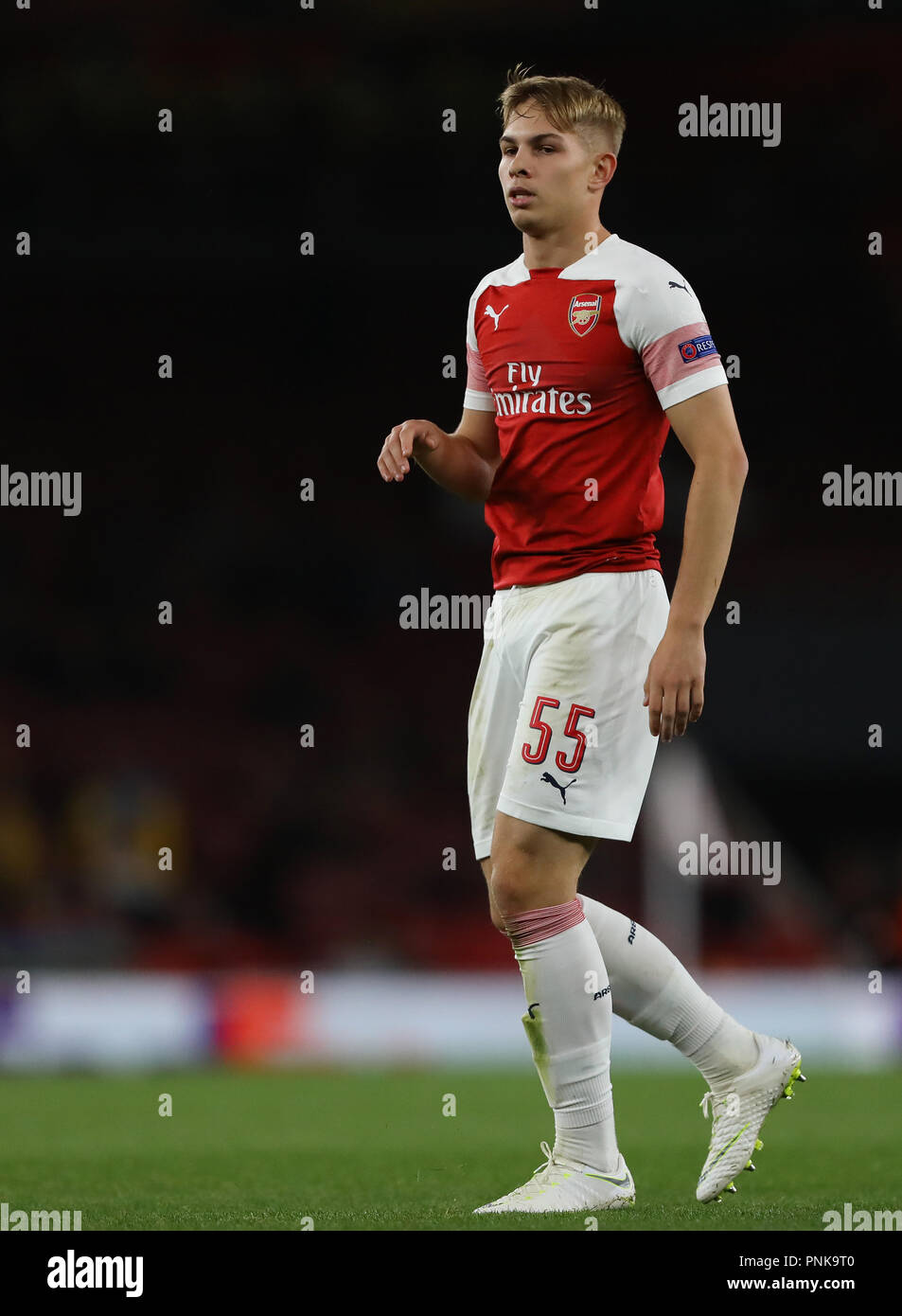 Emile Smith Rowe di Arsenal - Arsenal v Vorskla Poltava, UEFA Europa League - Gruppo e Emirates Stadium, Londra (Holloway) - xx Settembre 2018 Foto Stock