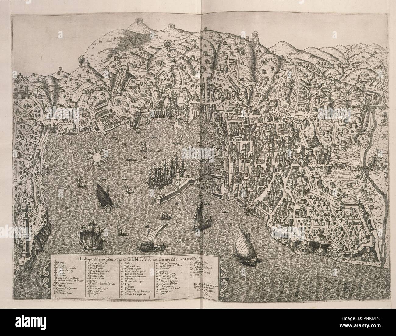 ATLAS 1573-GENOVA. Autore: LAFRERI ANTONIO. Posizione: Palacio Real-biblioteca. MADRID. Spagna. Foto Stock