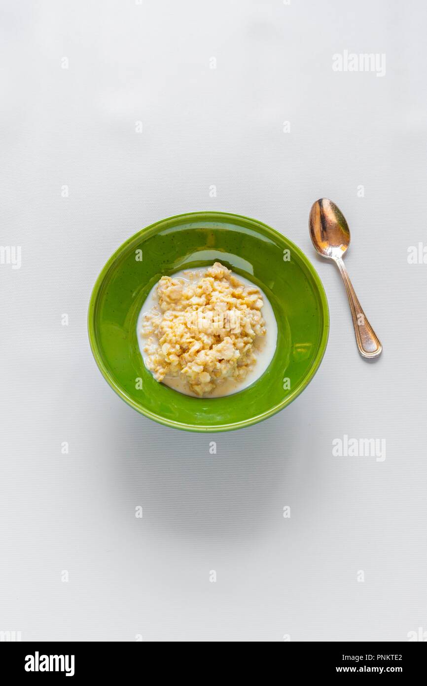 Porridge di fiocchi d'avena Foto Stock