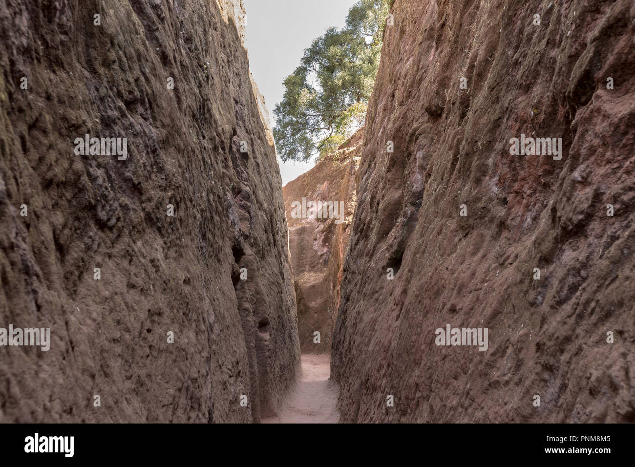 Passaggio a scommettere Lehem, chiese Meridionale, Lalibela, Etiopia Foto Stock