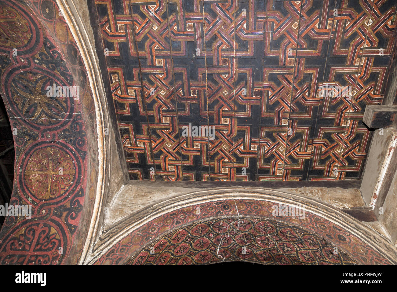 Interno: Yemrehanna Kristos Monastero, Lalibela, Etiopia Foto Stock