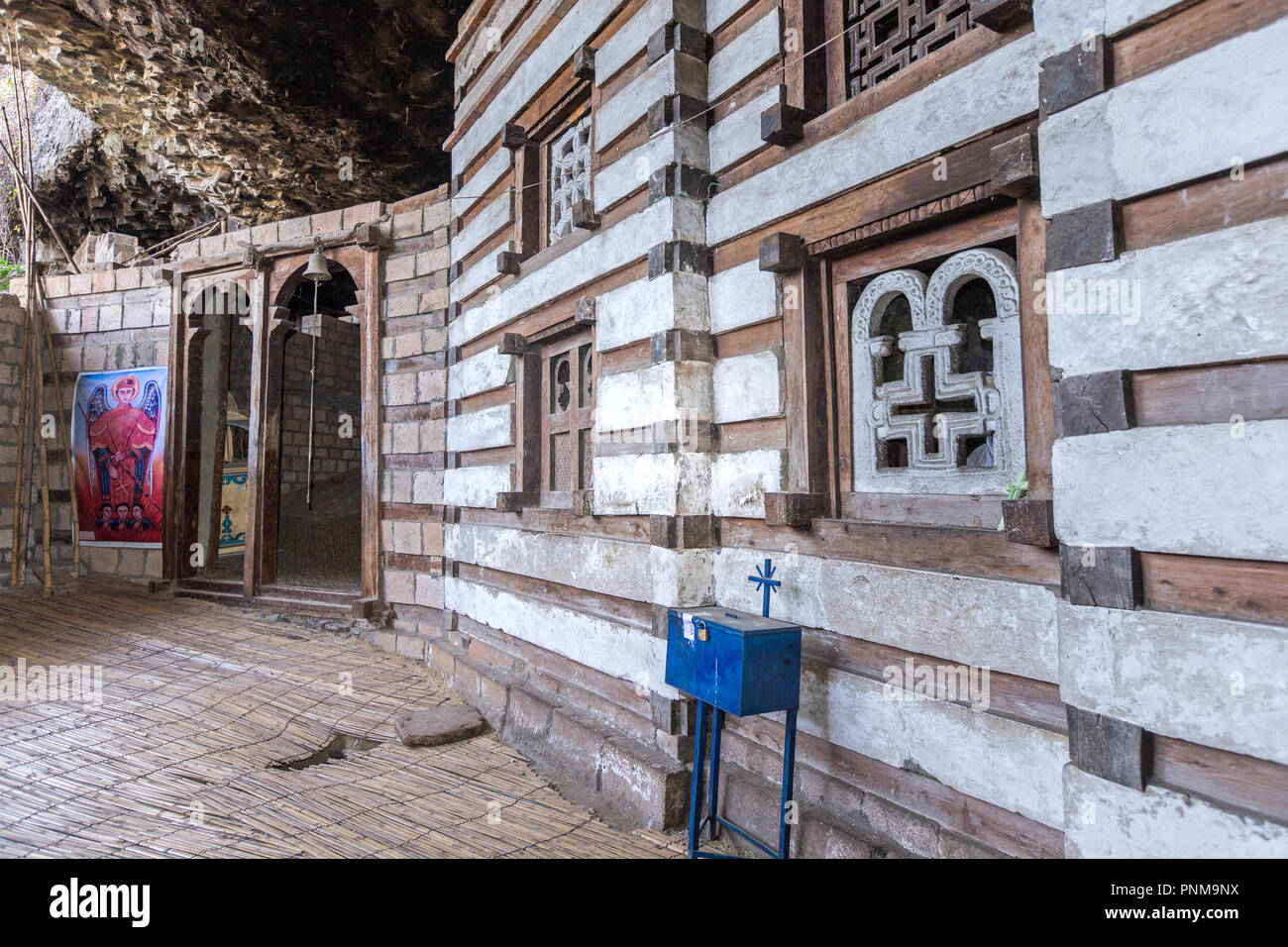 Yemrehanna Kristos Monastero, Lalibela, Etiopia Foto Stock