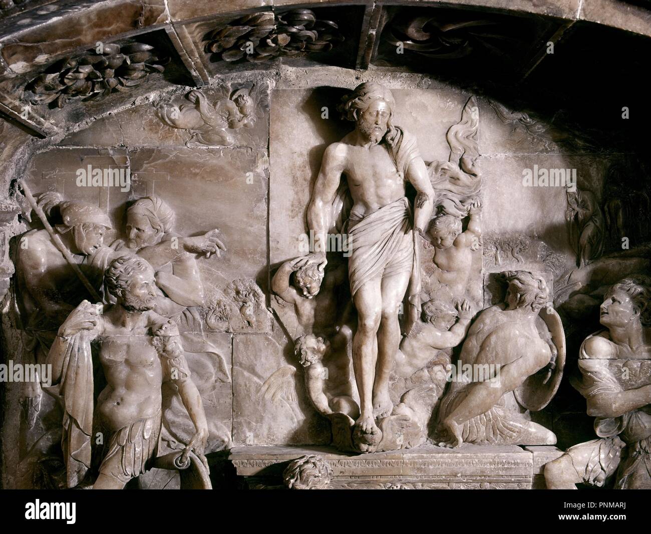 RESURECCION DE JESUCRISTO - ALTO ALLEVIARE EN ALABASTRO. Autore: FORMENT DAMIAN. Posizione: CATEDRAL-interno. Valencia. Spagna. Foto Stock