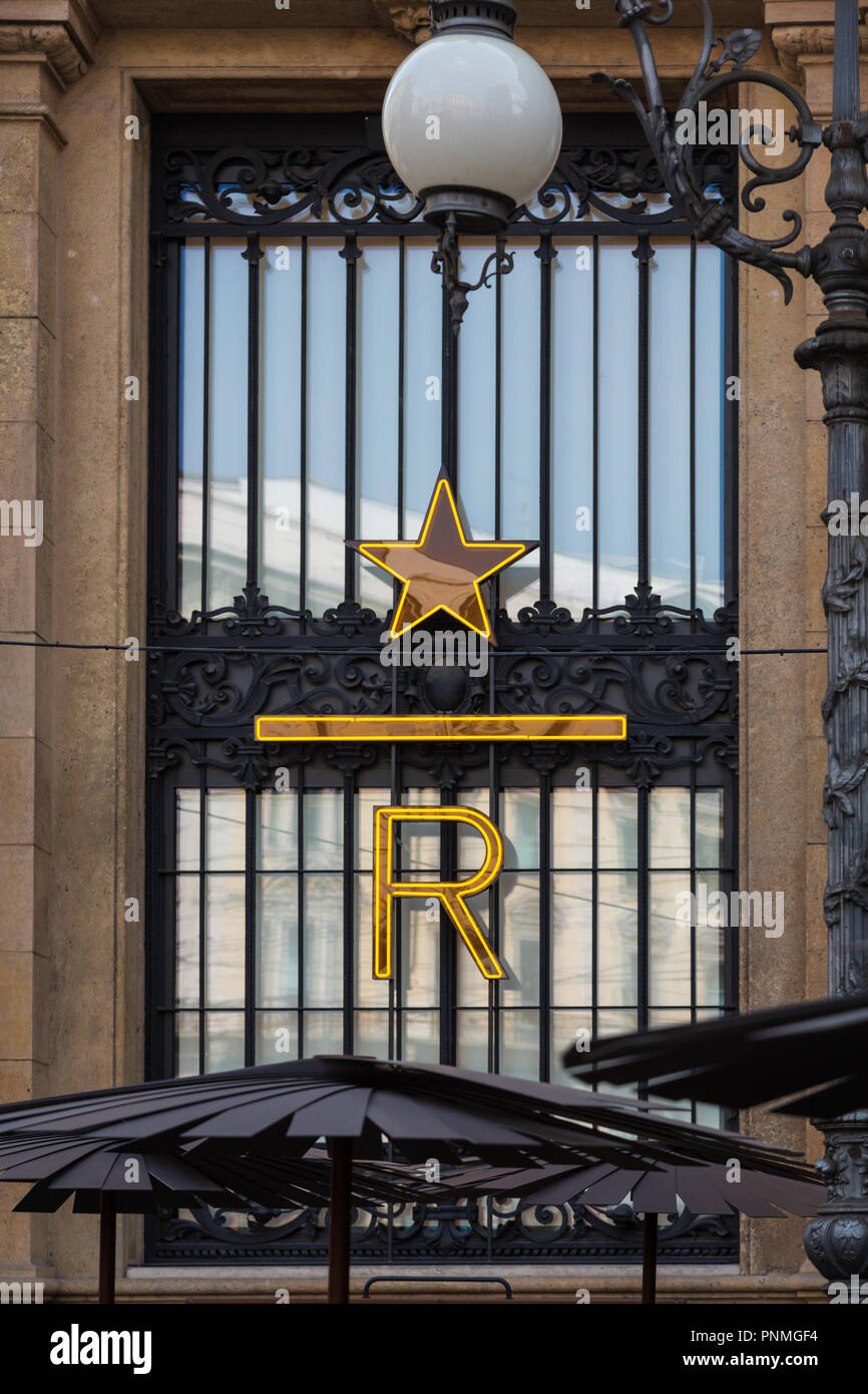 Milano, Italia - settembre 21,2018​: Starbucks Roastery Riserva di Milano, Italia. Foto Stock