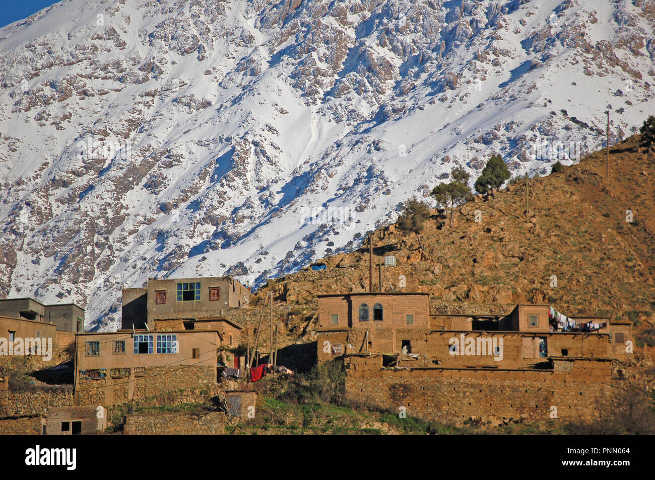 Villaggio berbero, Valle di Ourika, Alto Atlante Foto Stock