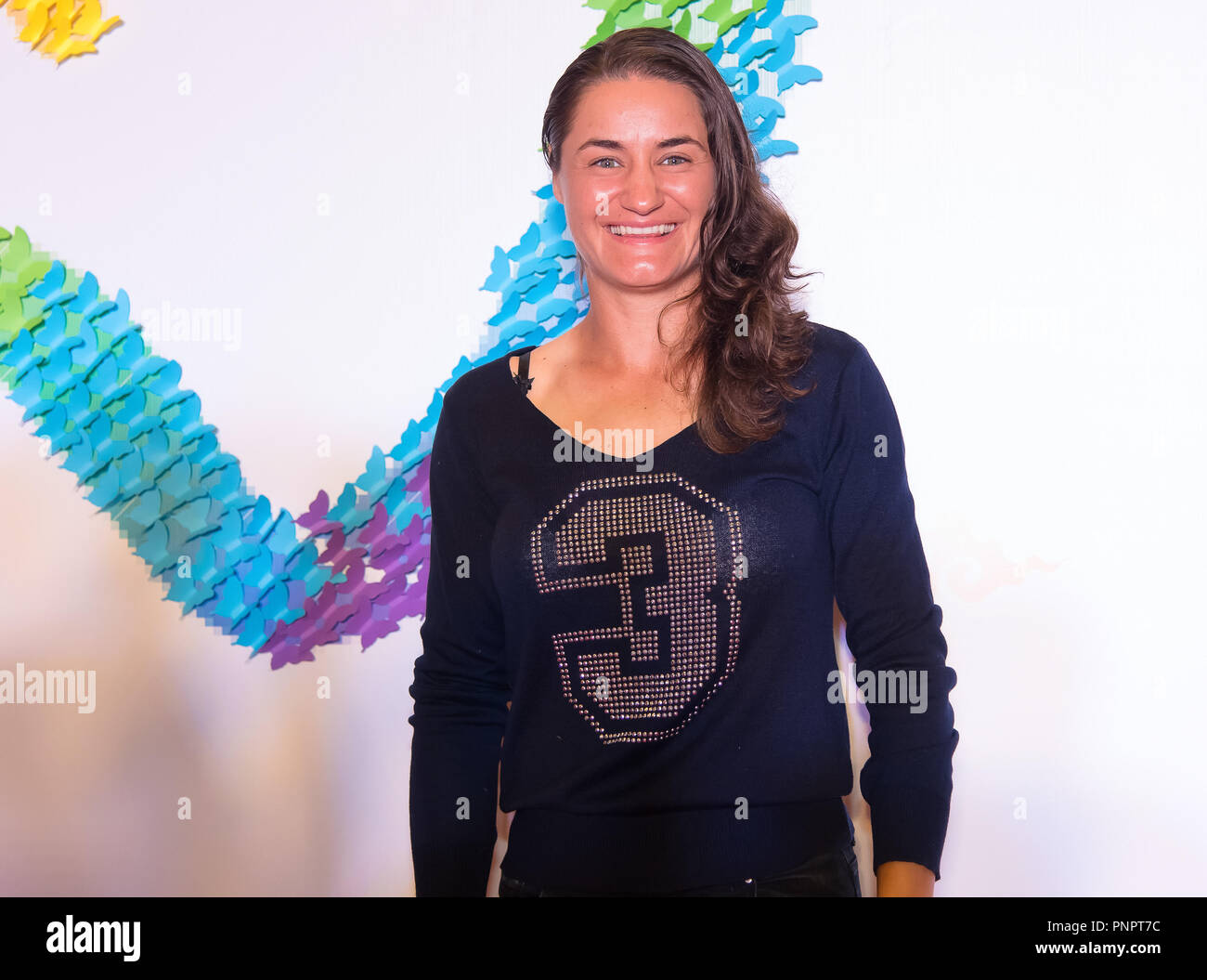 Settembre 22, 2018 - Monica Niculescu di Romania sul tappeto rosso al 2018 Dongfeng Motor Wuhan Open WTA Premier 5 tennis tournament players party Credit: AFP7/ZUMA filo/Alamy Live News Foto Stock