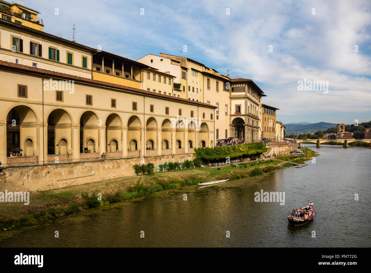 Il fiume Arno, Firenze, Italia Foto Stock