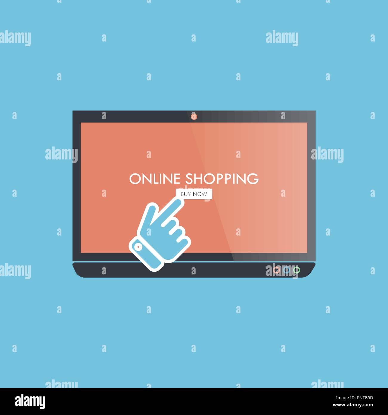 Shopping online concetto, mobile e marketing digitale. Set di piatto elemento di design, illustrazione vettoriale. Illustrazione Vettoriale