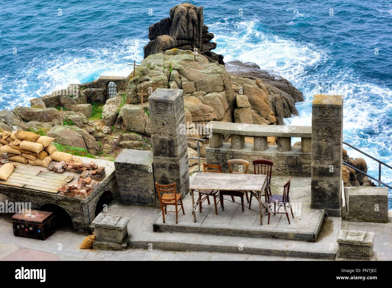 Il Teatro Minack,Porthcurno, Penzance, Cornwall.Inghilterra,UK Foto Stock