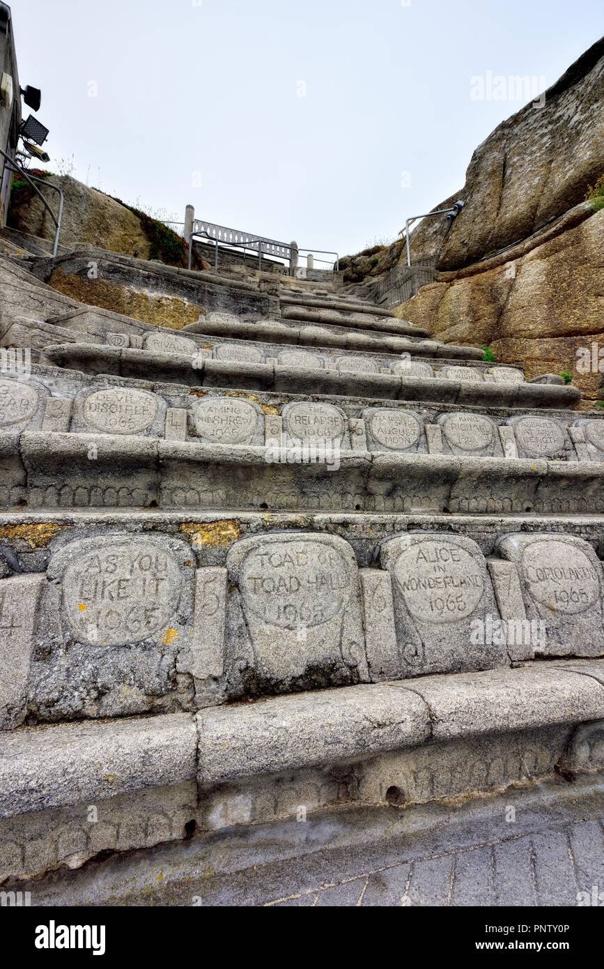 Il Teatro Minack,Porthcurno, Penzance, Cornwall.Inghilterra,UK Foto Stock