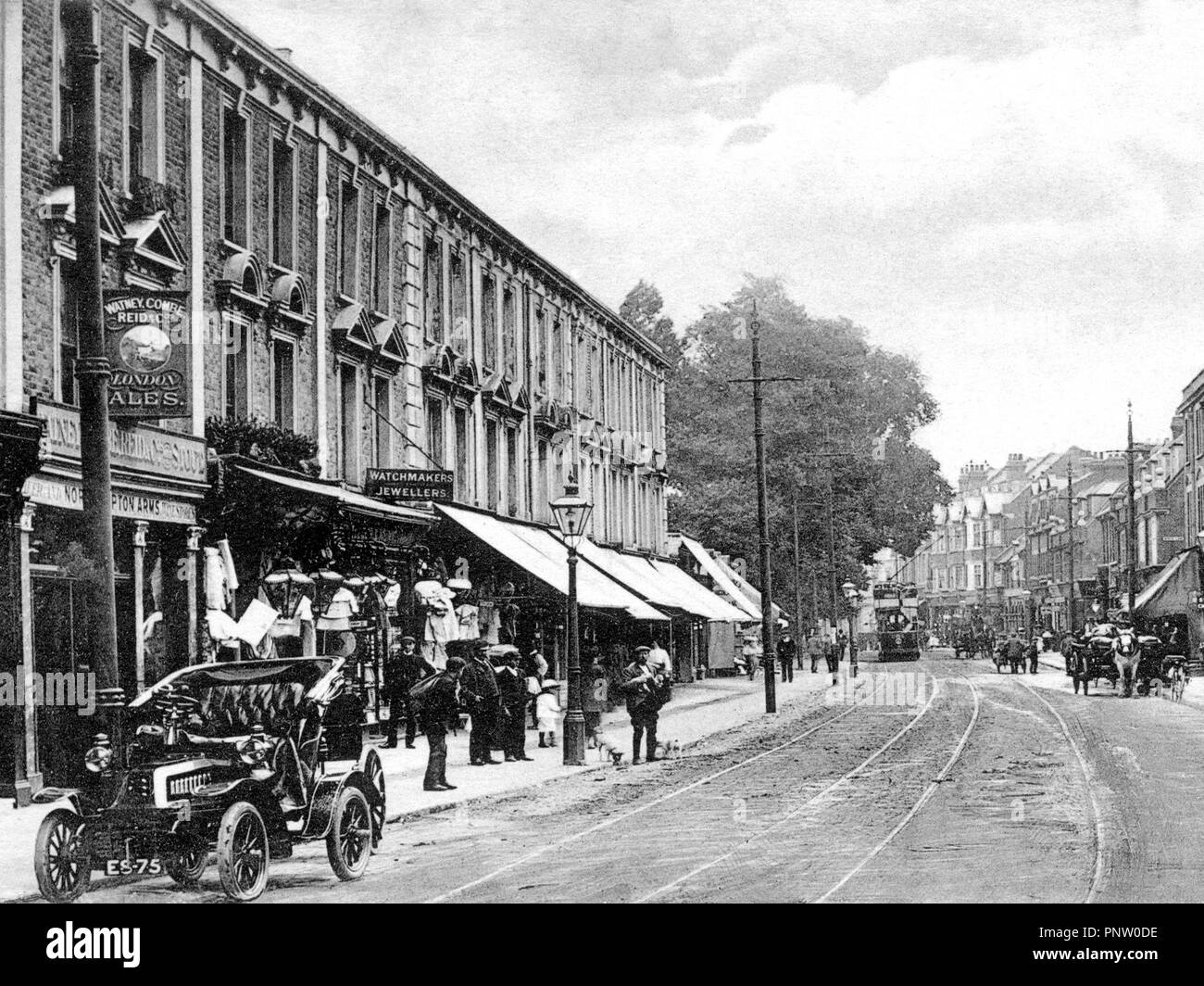 Broad Street, Teddington, agli inizi del novecento Foto Stock