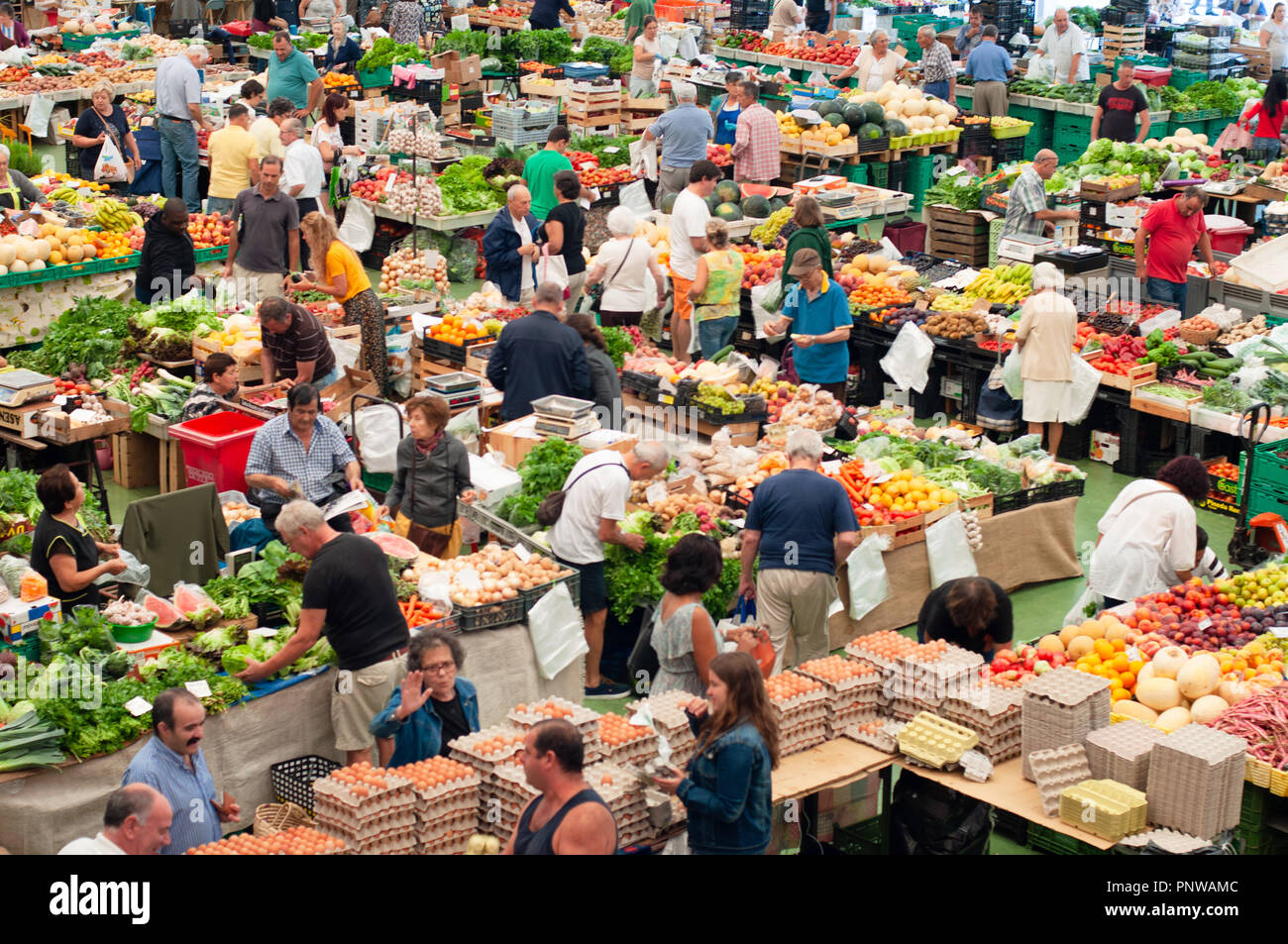 Cascais Village Market Square Foto Stock