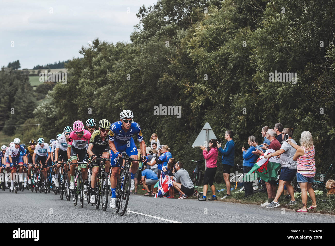 La fase 1 dell'OVO Energy Tour della Gran Bretagna - Fase 1: Fase uno: PEMBREY COUNTRY PARK - La città di Newport, domenica 2 settembre 2018. Foto Stock