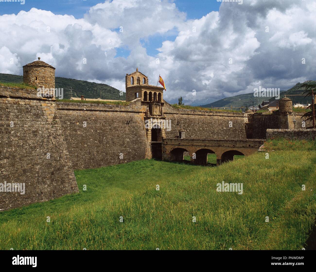 Spagna. Aragona. Jaca. La cittadella. Costruito durante il regno di Filippo II Il XVI secolo. Foto Stock