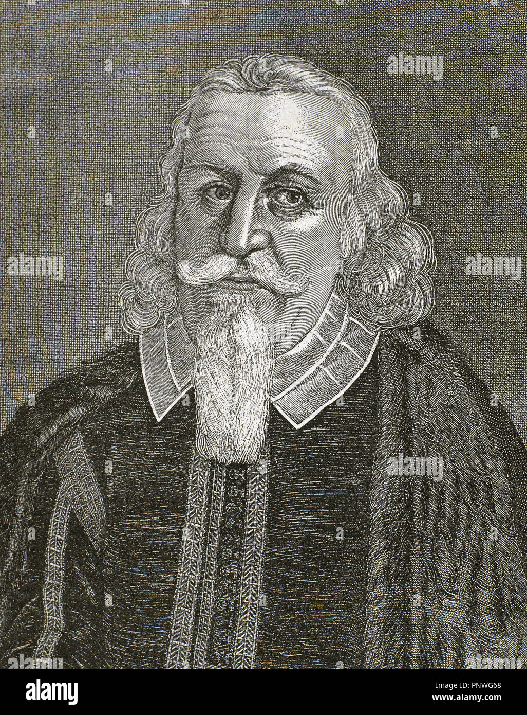 Georg Callisto (1586-1656). Tedesco pastore luterano e teologo. Incisione di J. Van Meurs. Foto Stock