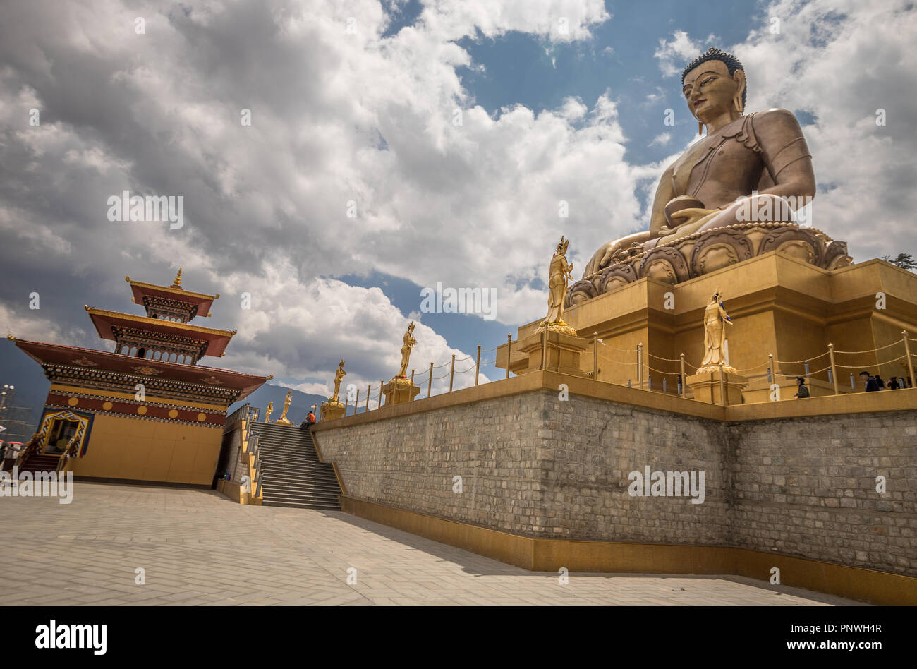 Il Golden Bhuddha di Thimphu Foto Stock