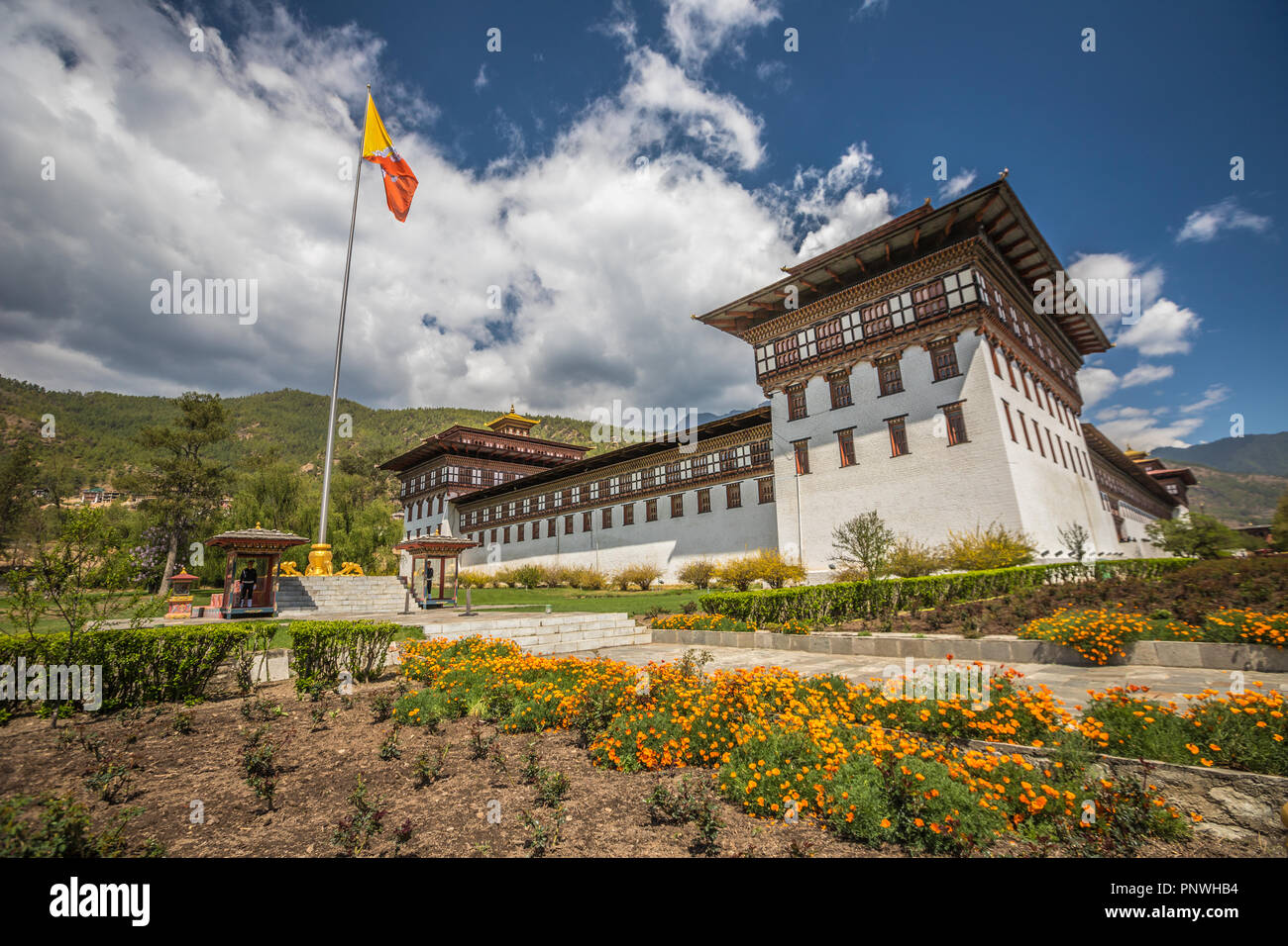 Thimphu Dzong in Bhutan Foto Stock