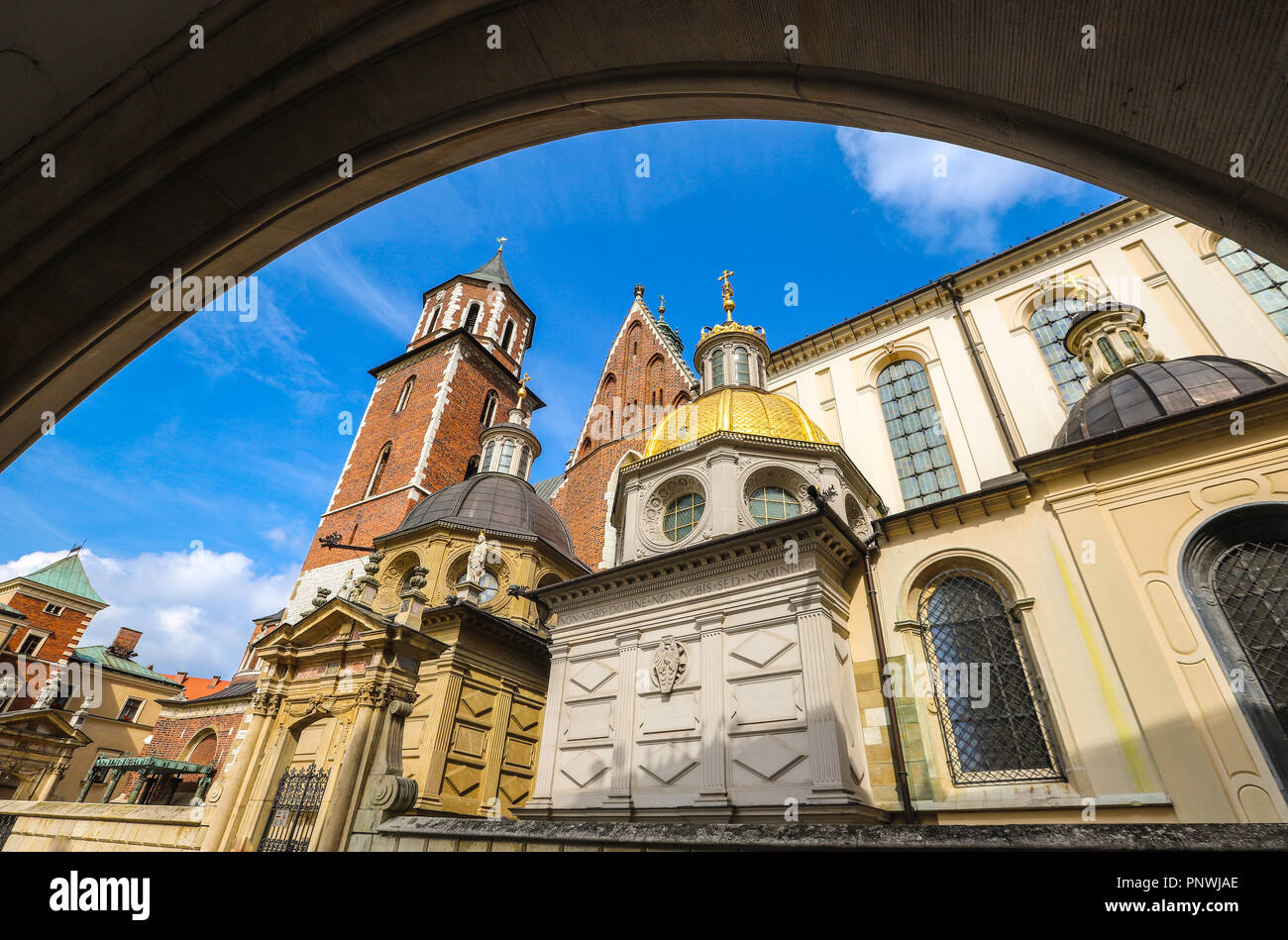 La cattedrale del Wawel a Cracovia Foto Stock