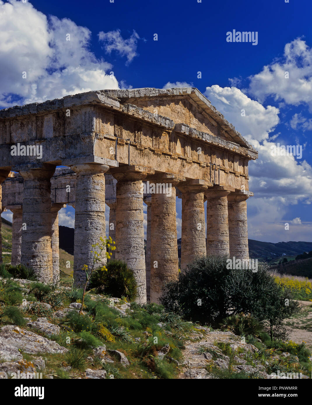 Tempio greco di Segesta - V secolo A.C. Sicilia. L'Italia. Europa Foto Stock