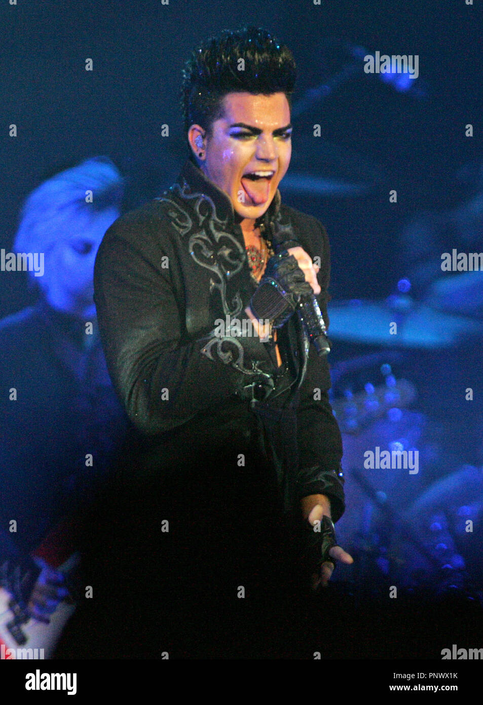 Adam Lambert esegue in concerto sul suo Glam Nation Tour presso il Seminole Hard Rock Hotel & Casino in Hollywood Florida il 19 settembre 2010. Foto Stock