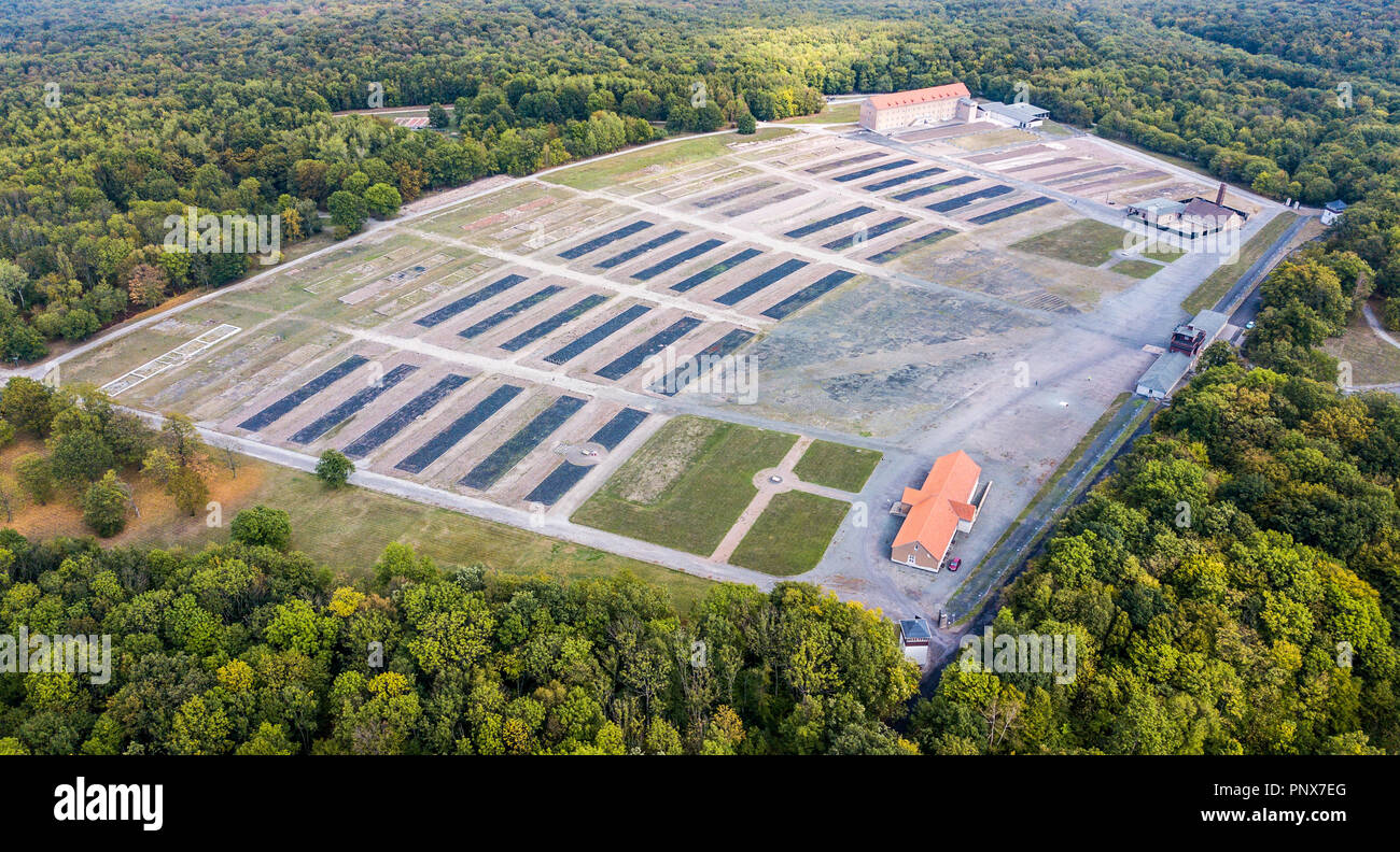 Vista aerea di Buchenwald 2, Baviera, Germania Foto Stock