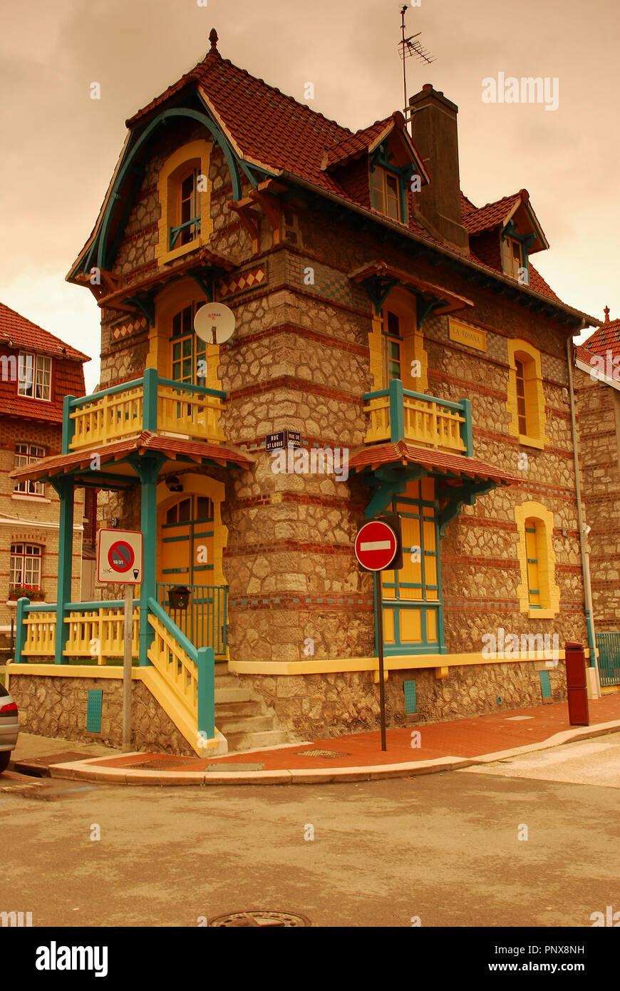 Casa tradizionale, le Touquet, Francia Foto Stock