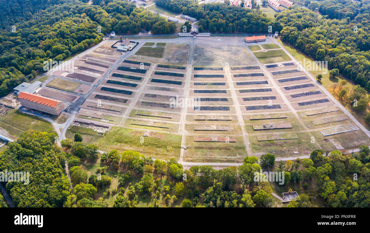 Vista aerea di Buchenwald 2, Baviera, Germania Foto Stock