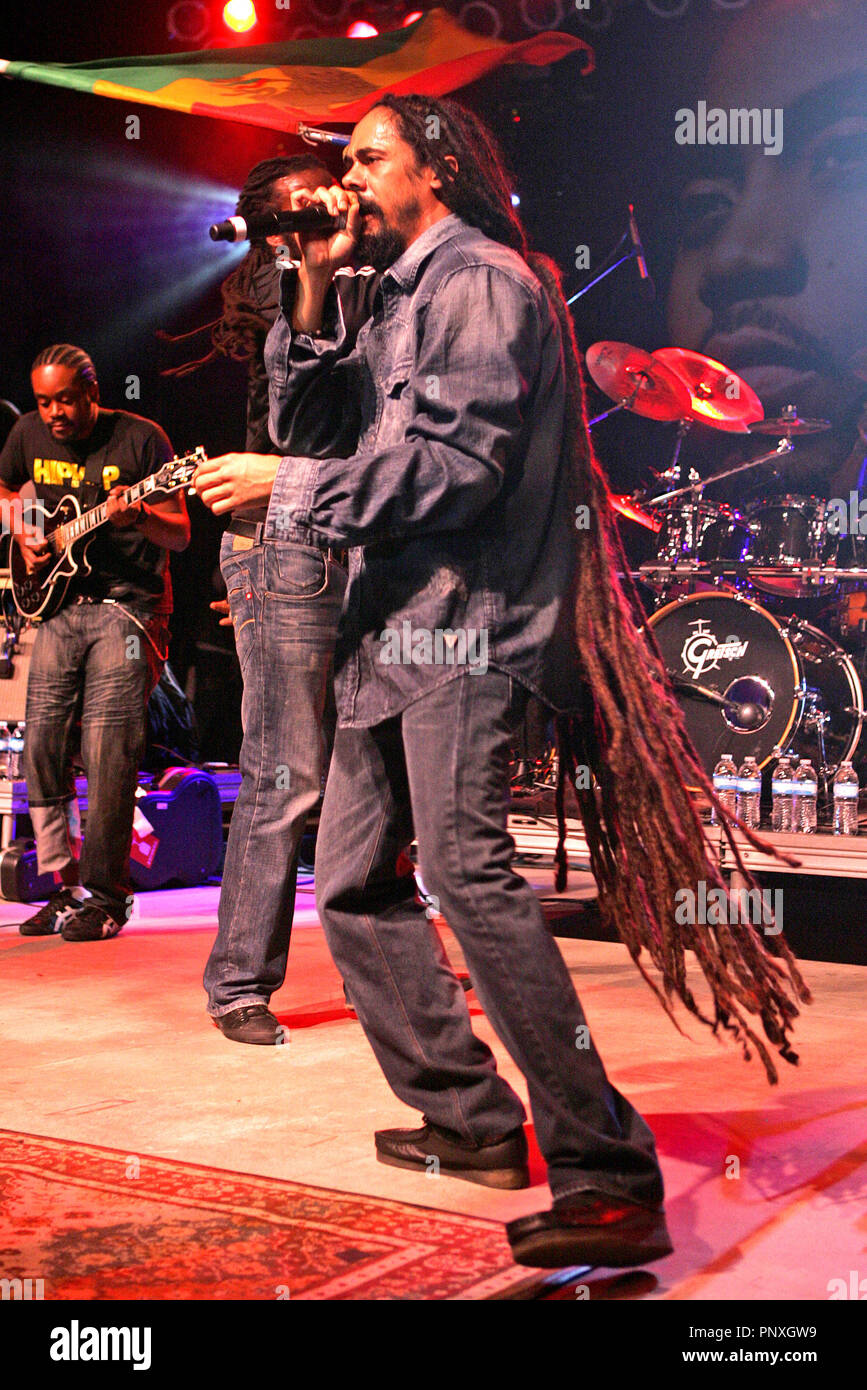 Damian Marley, figlio più giovane di raggae leggenda Bob Marley, esegue in concerto a Pompano Beach anfiteatro in Pompano Beach, Florida il 22 agosto 2010. Foto Stock