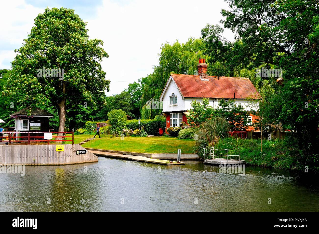 Serratura Boveney Fiume Tamigi Windsor Foto Stock