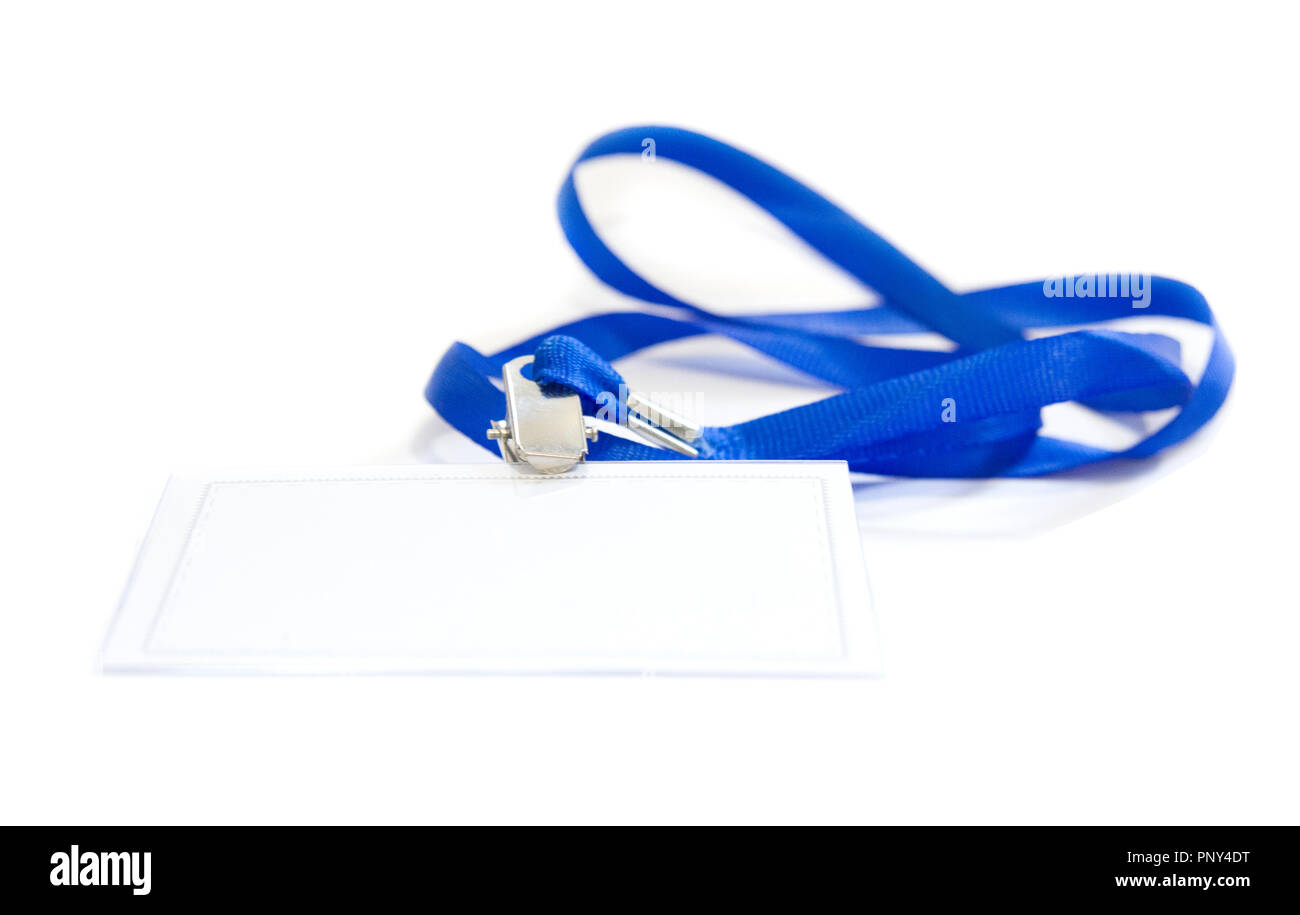 Blank bagde mockup isolato su bianco tracciato di ritaglio Foto Stock