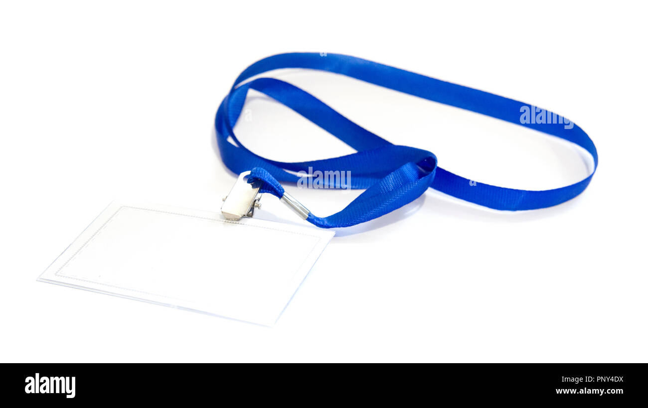 Blank bagde mockup isolato su bianco tracciato di ritaglio Foto Stock