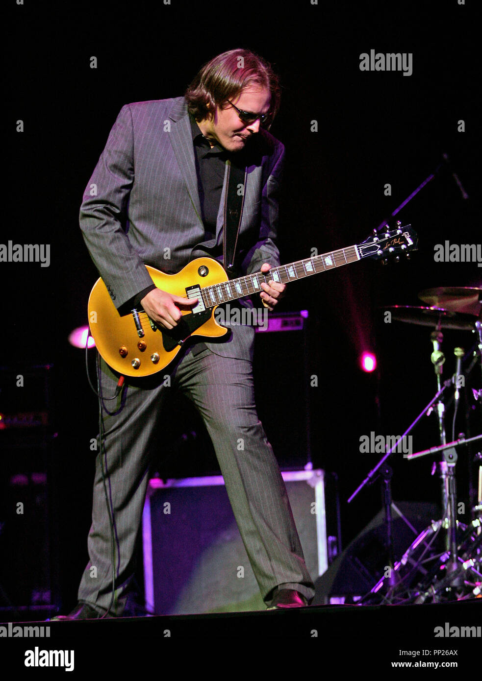 Cantante Blues Joe Bonamassa esegue in concerto presso il Sinatra al teatro BankAtlantic Center di Sunrise, Florida il 3 maggio 2008. Foto Stock