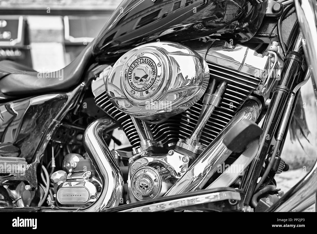 Moto Harley Davidson Road King Foto Stock