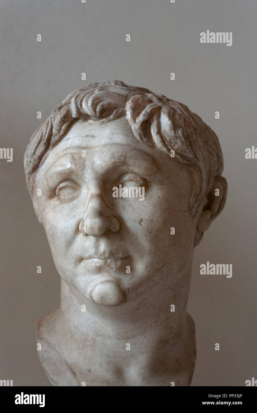 Busto di Pompeo il Grande (106-48 a.C.), il Museo Correr di Venezia, Italia Foto Stock