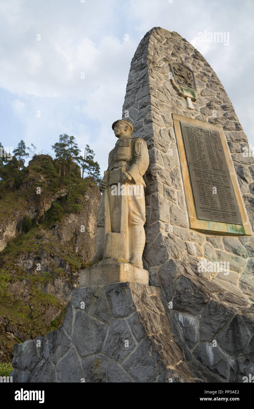 Statua di soldato memoriale di guerra Foto Stock