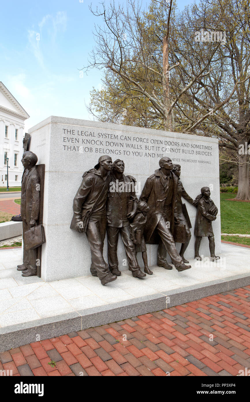 Statua di Barbara Rose Johns, Richmond, Virginia. Foto Stock