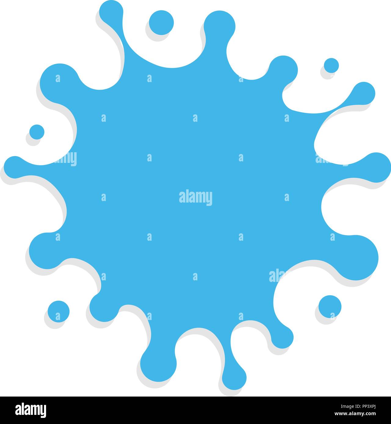 Acqua fresca splash icona vettore. White blot, illustrazione di caduta. Il logo di acqua modello. Vernice blu sign design. Illustrazione Vettoriale