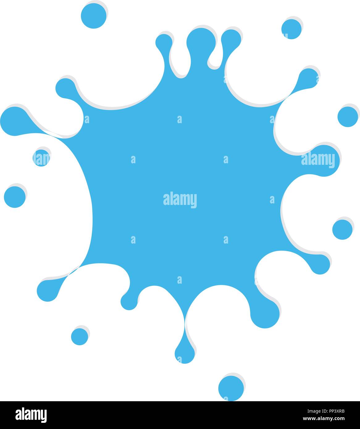 Acqua fresca splash icona vettore. White blot, illustrazione di caduta. Il logo di acqua modello. Vernice blu sign design. Illustrazione Vettoriale