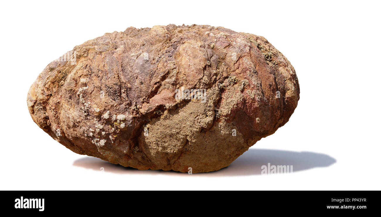 Marrone naturale granito isolati con ombra su sfondo bianco Foto Stock