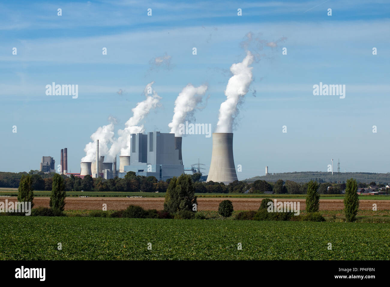 Il Carbone di RWE Power Station, RWE Kohlekraftwerk Foto Stock