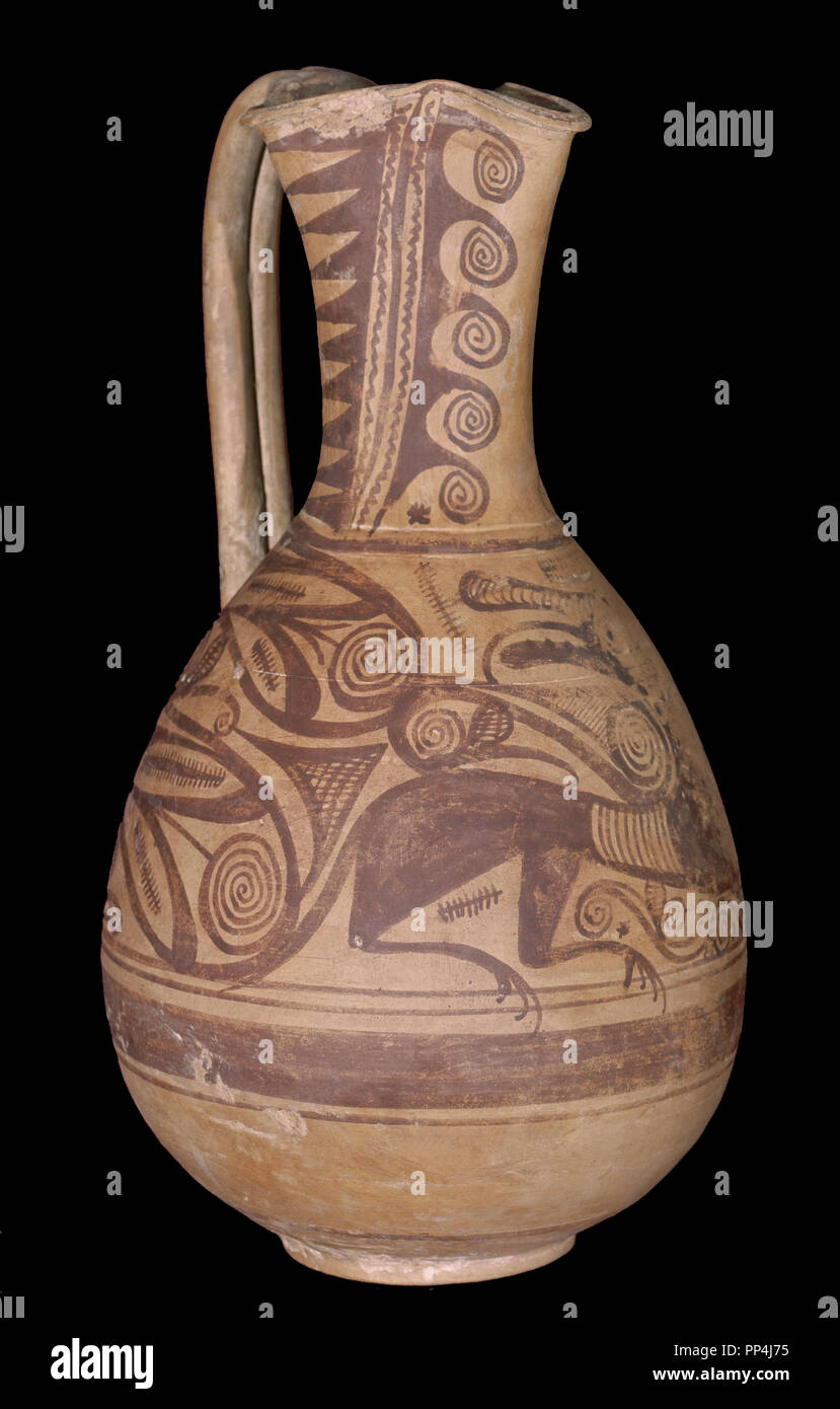 CERAMICA IBERICA-S III AC-PROC CABECICO NECROPOLI DEL TESORO-VEDOLAY(MURCIA). Posizione: MUSEO ARQUEOLOGICO-COLECCION. Spagna. Foto Stock