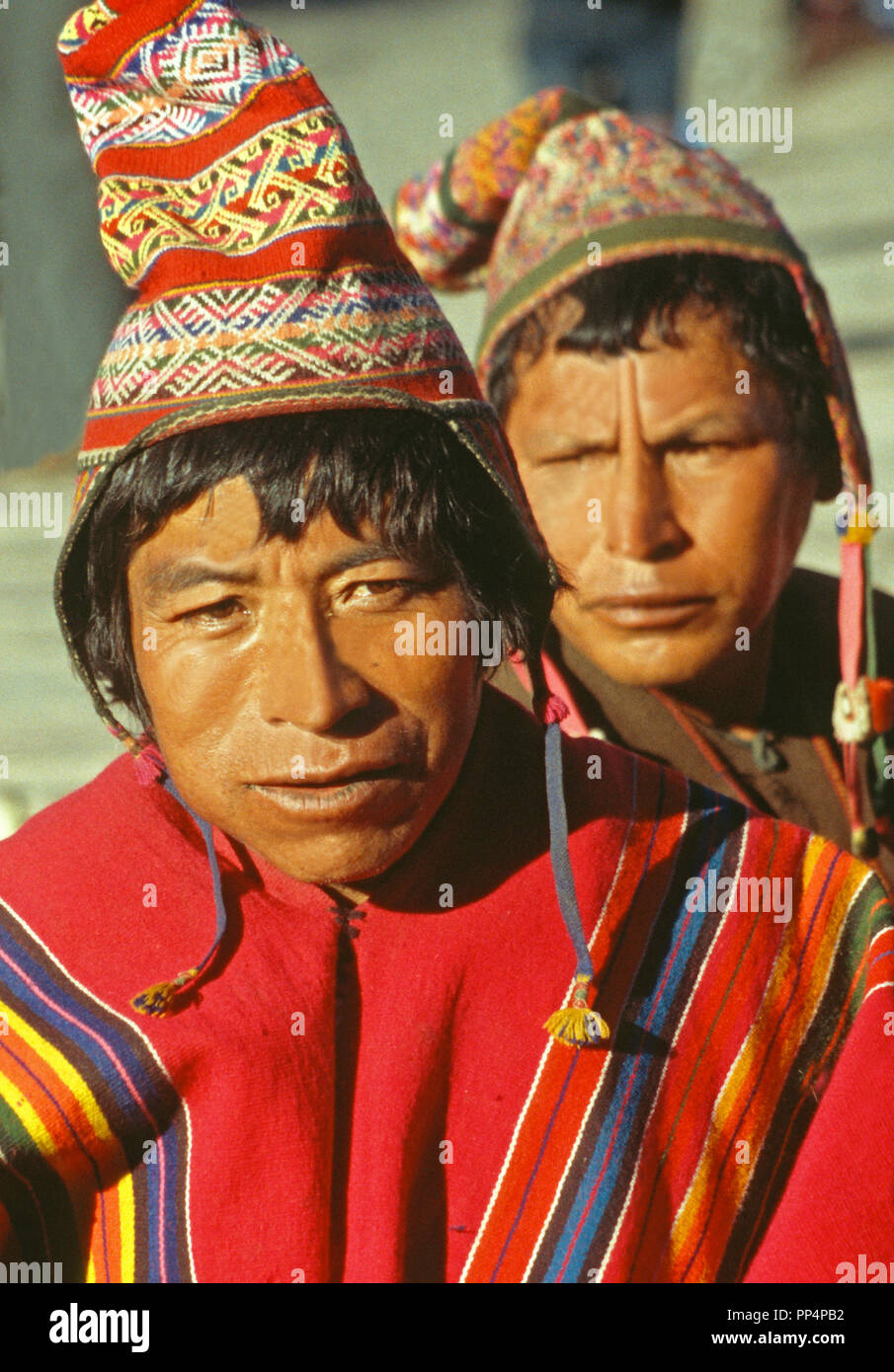 Uomini boliviano Foto Stock