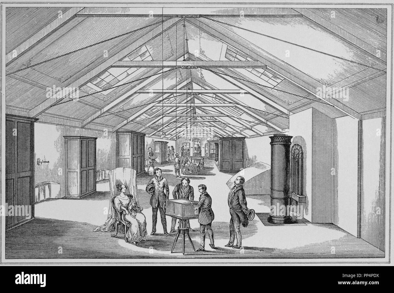 Xix secolo PRINTING HOUSE- MACCHINA FOTOGRAFICA. Posizione: Biblioteca Nacional-COLECCION. MADRID. Spagna. Foto Stock