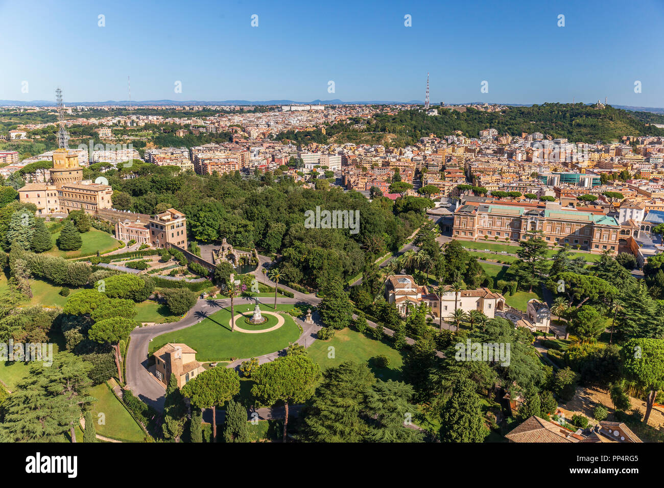 I Giardini Vaticani a Roma Foto Stock