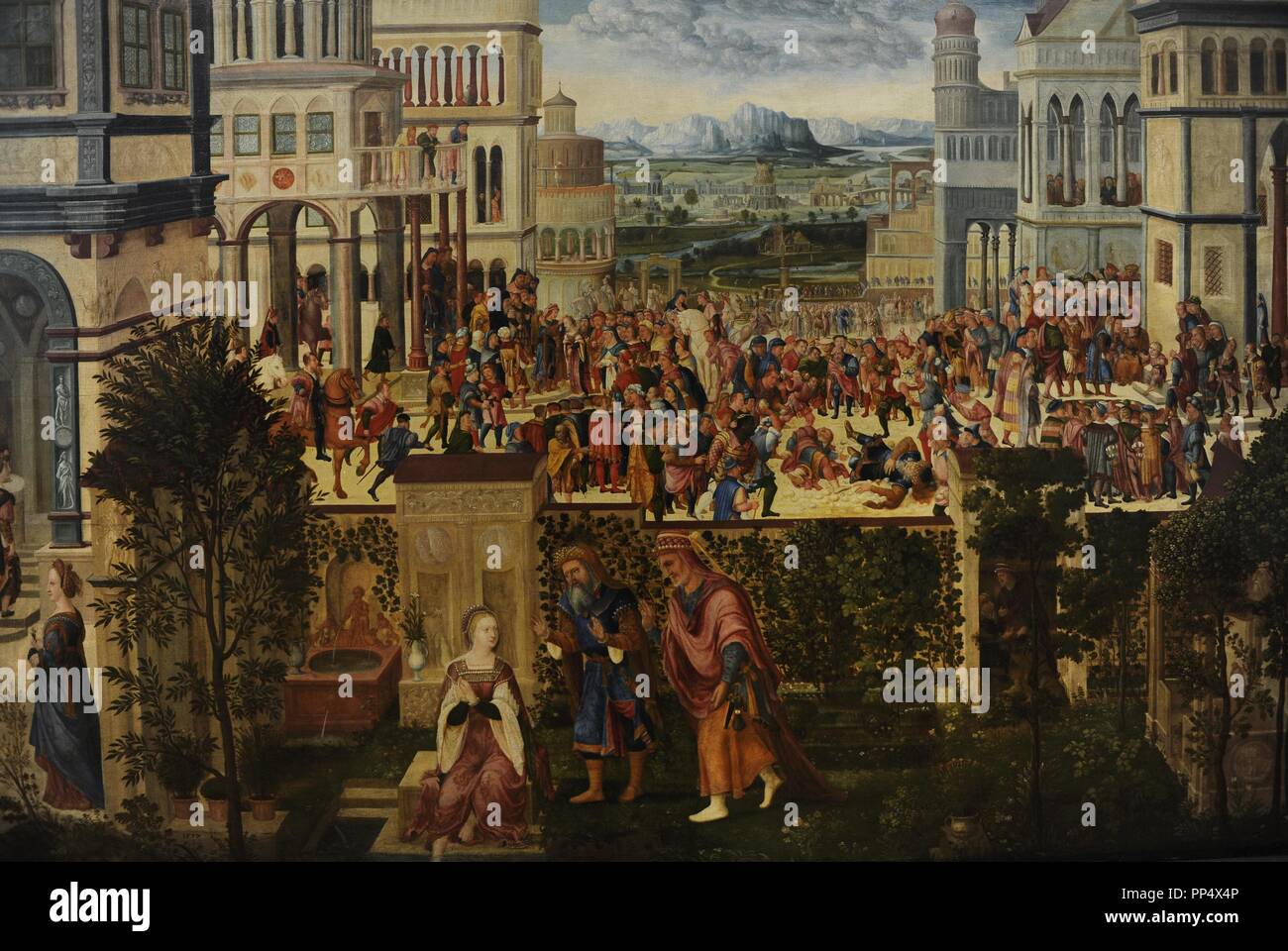 Hans Schopfer il Vecchio (1505-1569). Pittore tedesco. Storia di Susanna. Alte Pinakothek. Monaco di Baviera. Germania. Foto Stock